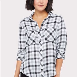 Cloth & Stone Shirt white/black/gray butto…